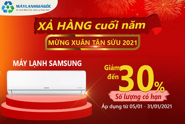 Máy lạnh Samsung giảm giá đến 30%